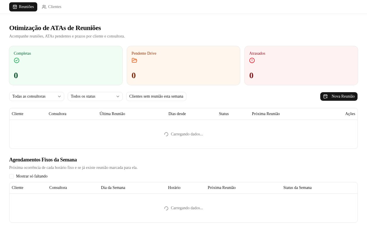Preview of Dashboard Consultoria