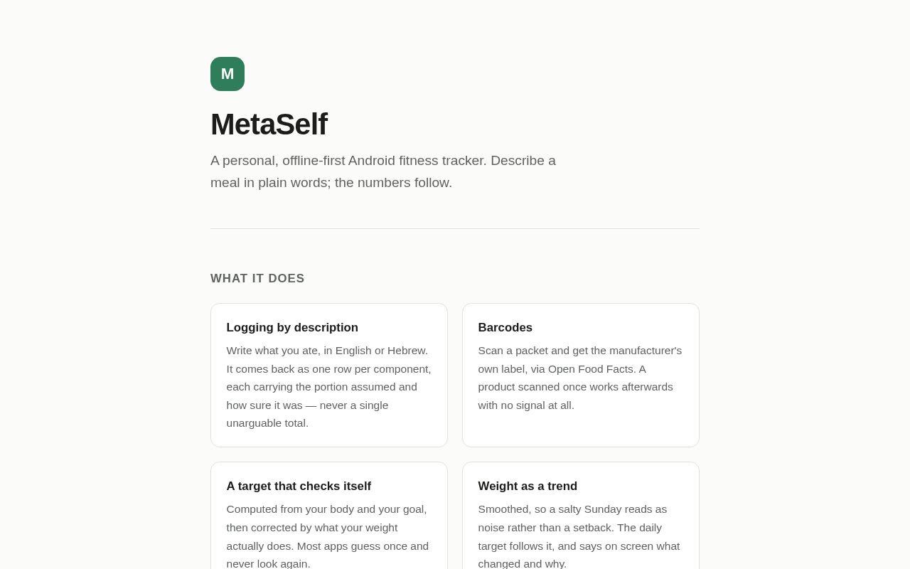 Preview of Metaself App