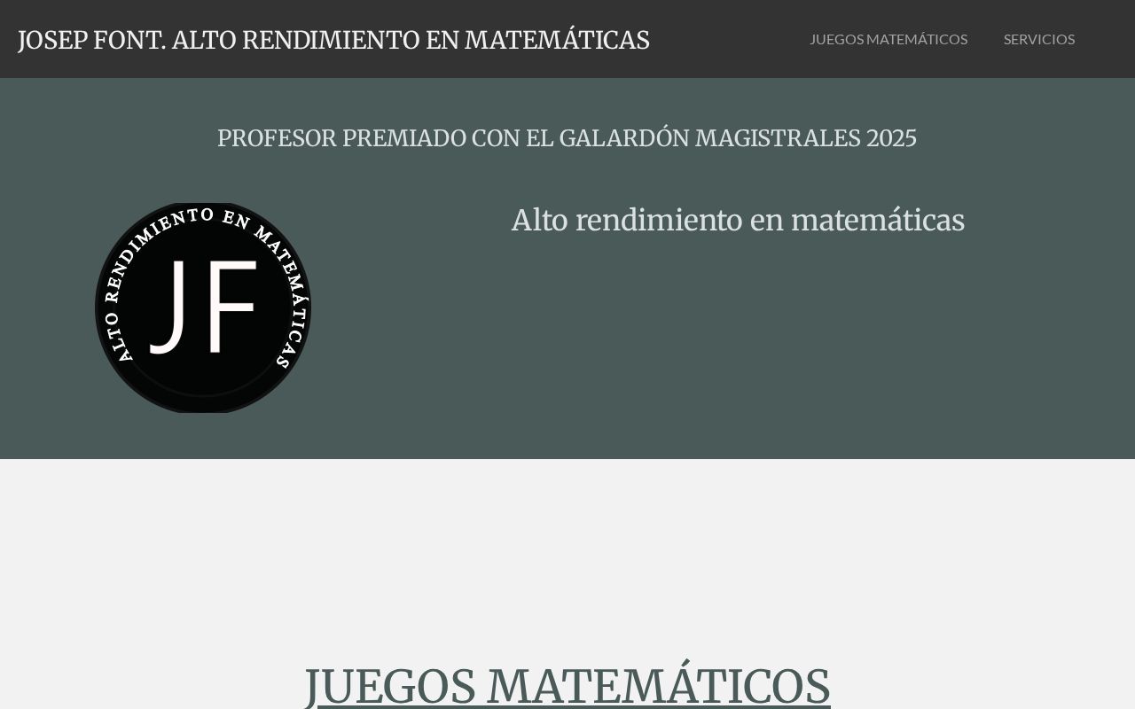 Preview of Alto Rendimiento en Matemáticas. Josep Font