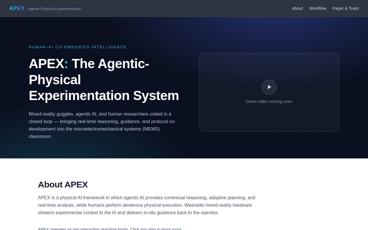 Preview of Apex Website