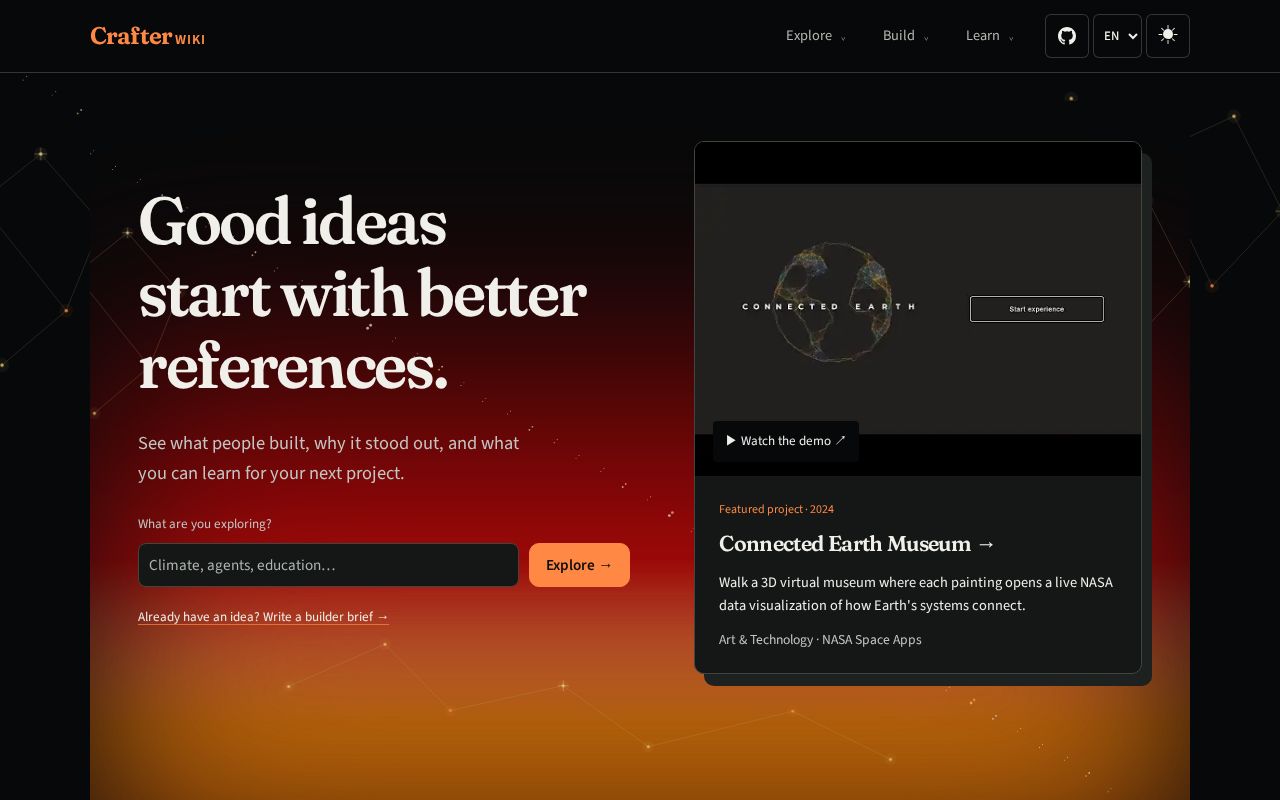 Preview of Crafterwiki