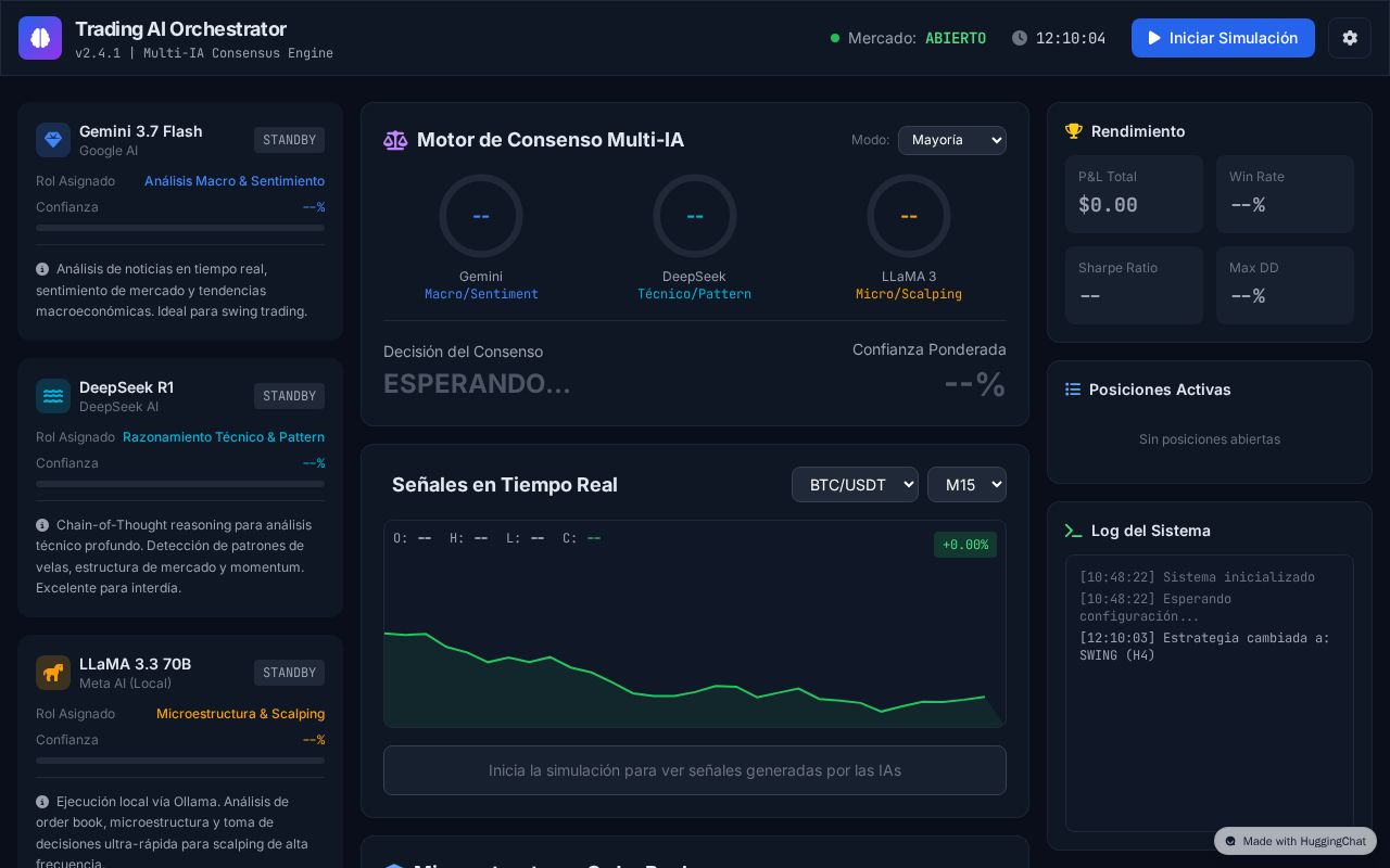 Preview of Trading AI Orchestrator - Gemini + DeepSeek + LLaMA 3
