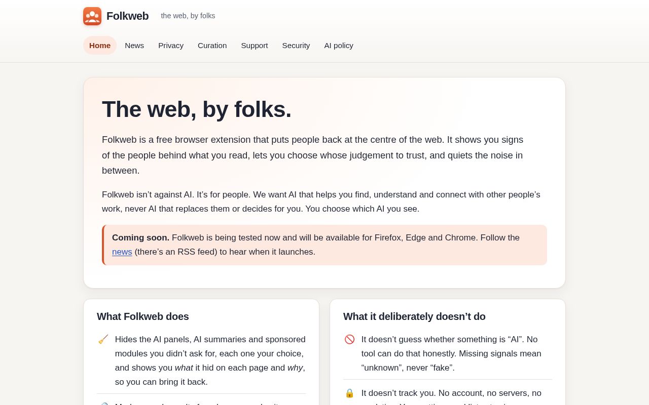 Preview of Folkweb