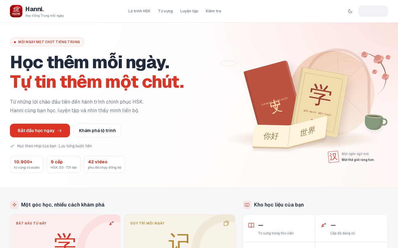 Preview of web học tiếng trung