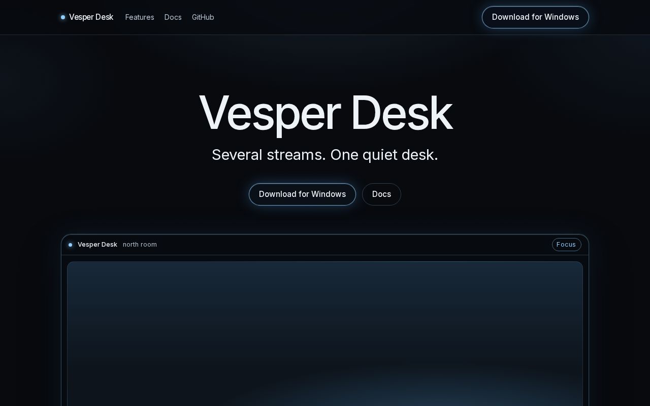 Preview of Vesper Desk Web