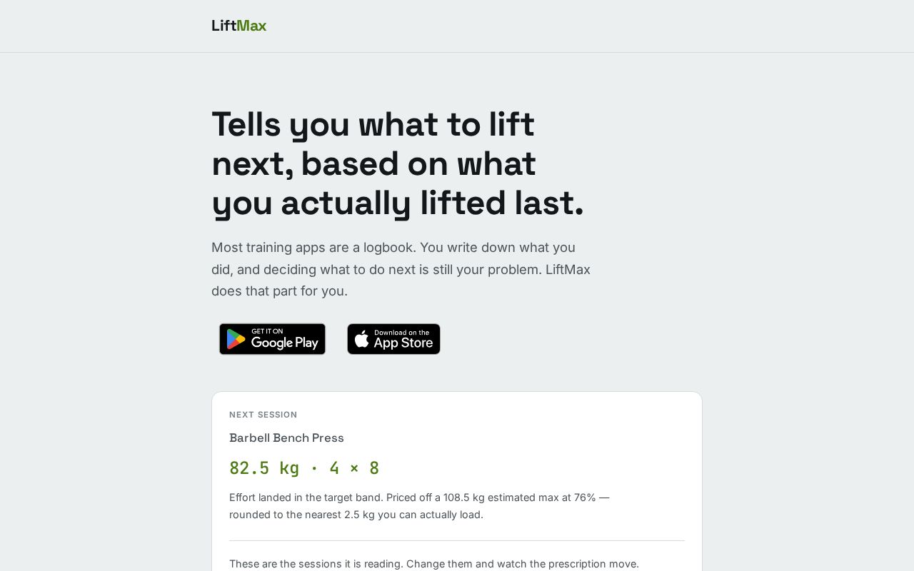 Preview of LiftMax Site