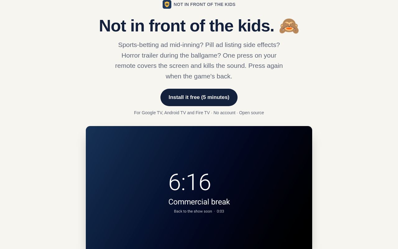 Preview of Not In Front Of The Kids