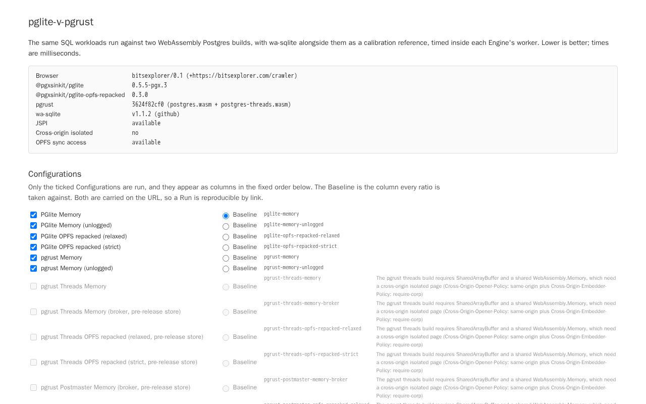 Preview of Pglite V Pgrust