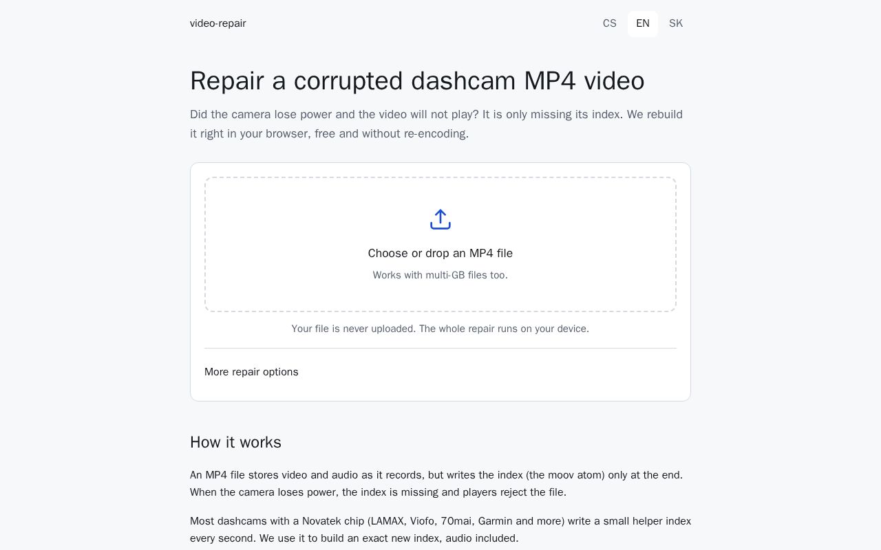 Preview of Video Repair
