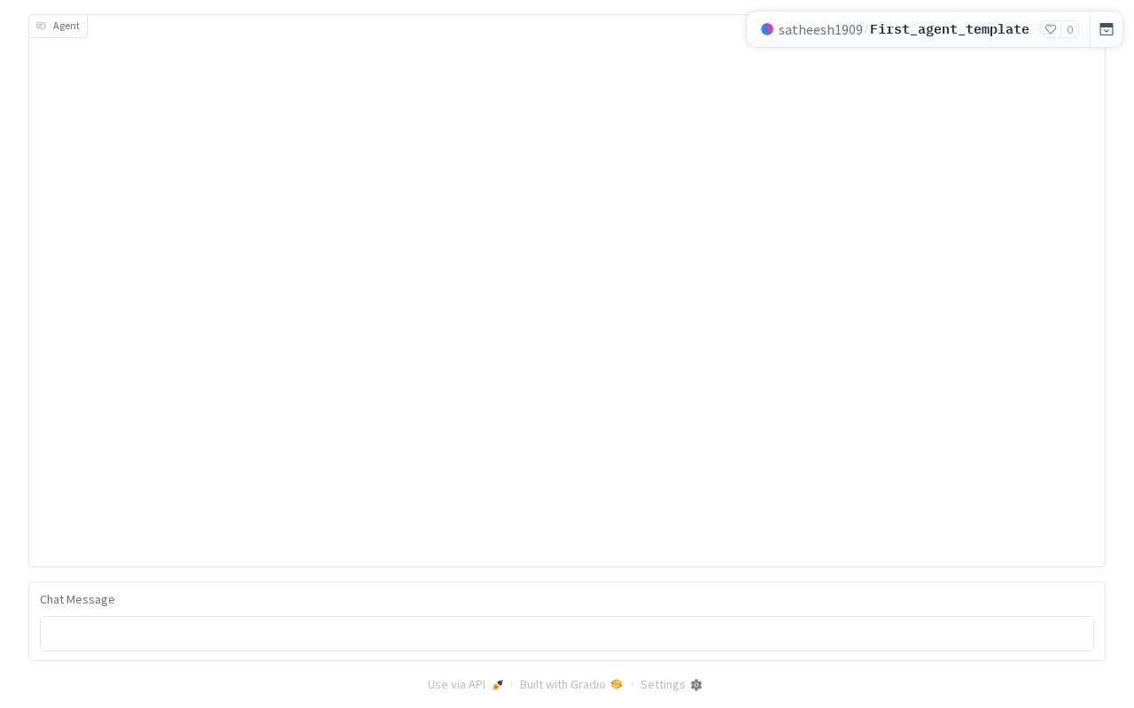 Preview of First Agent Template