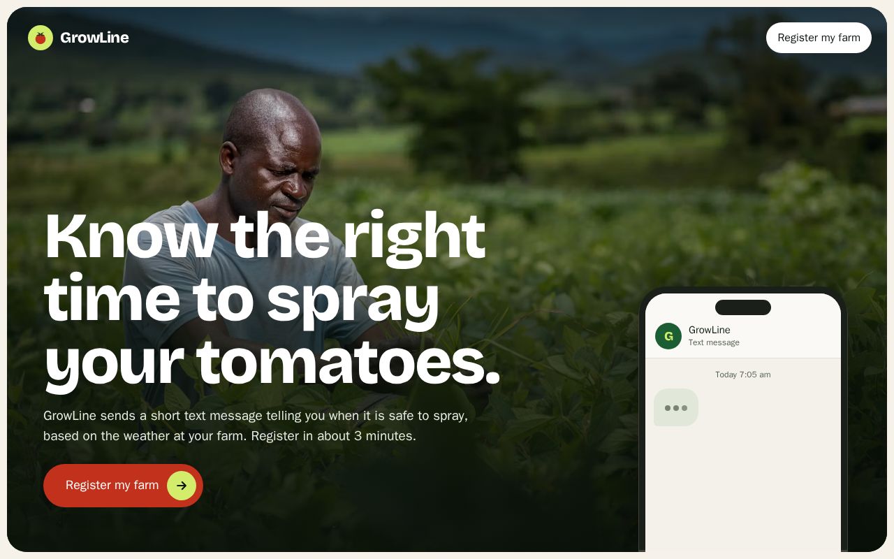 Preview of Growline Farmer Registration