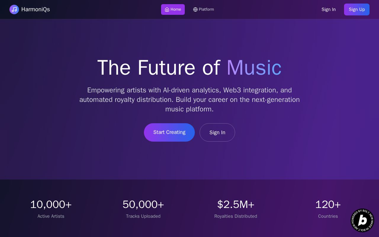 Preview of HarmoniQs ai