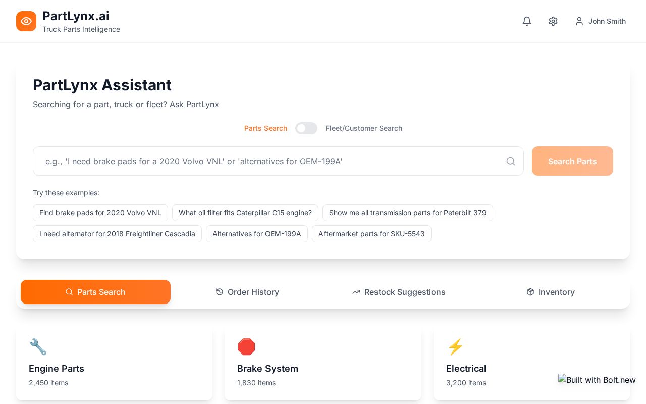 Preview of partlynx.ai