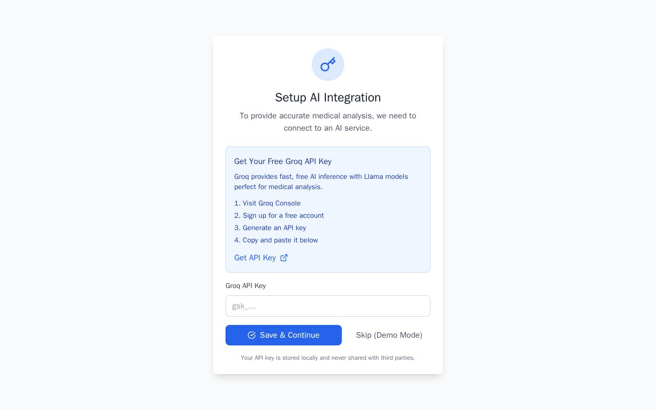 Preview of Medical AI Chatbot
