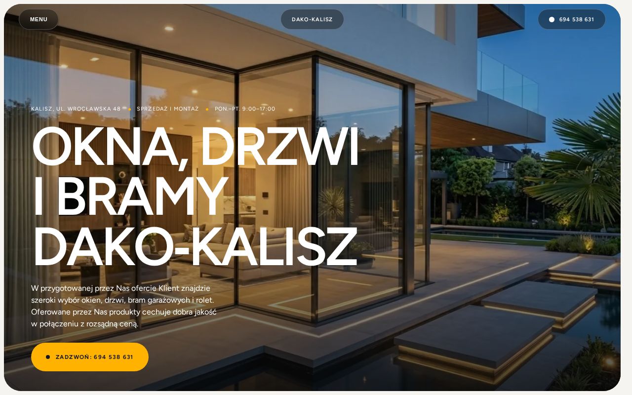 Preview of Dako Kalisz Okna Drzwi Bramy