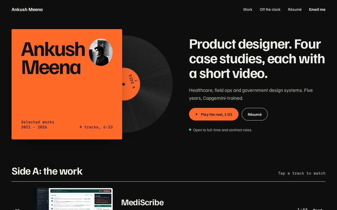 Preview of AnkushMeenaUX Github Io