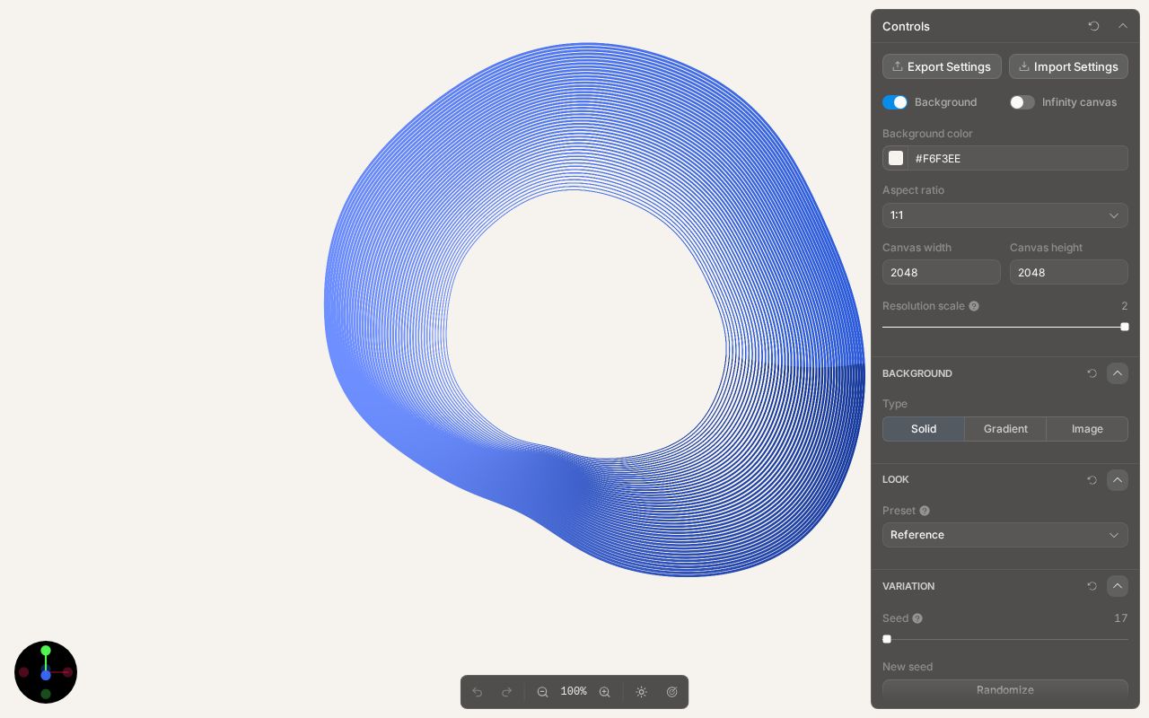 Preview of Isoline Ring — a topographic torus graphics generator built on Toolcraft