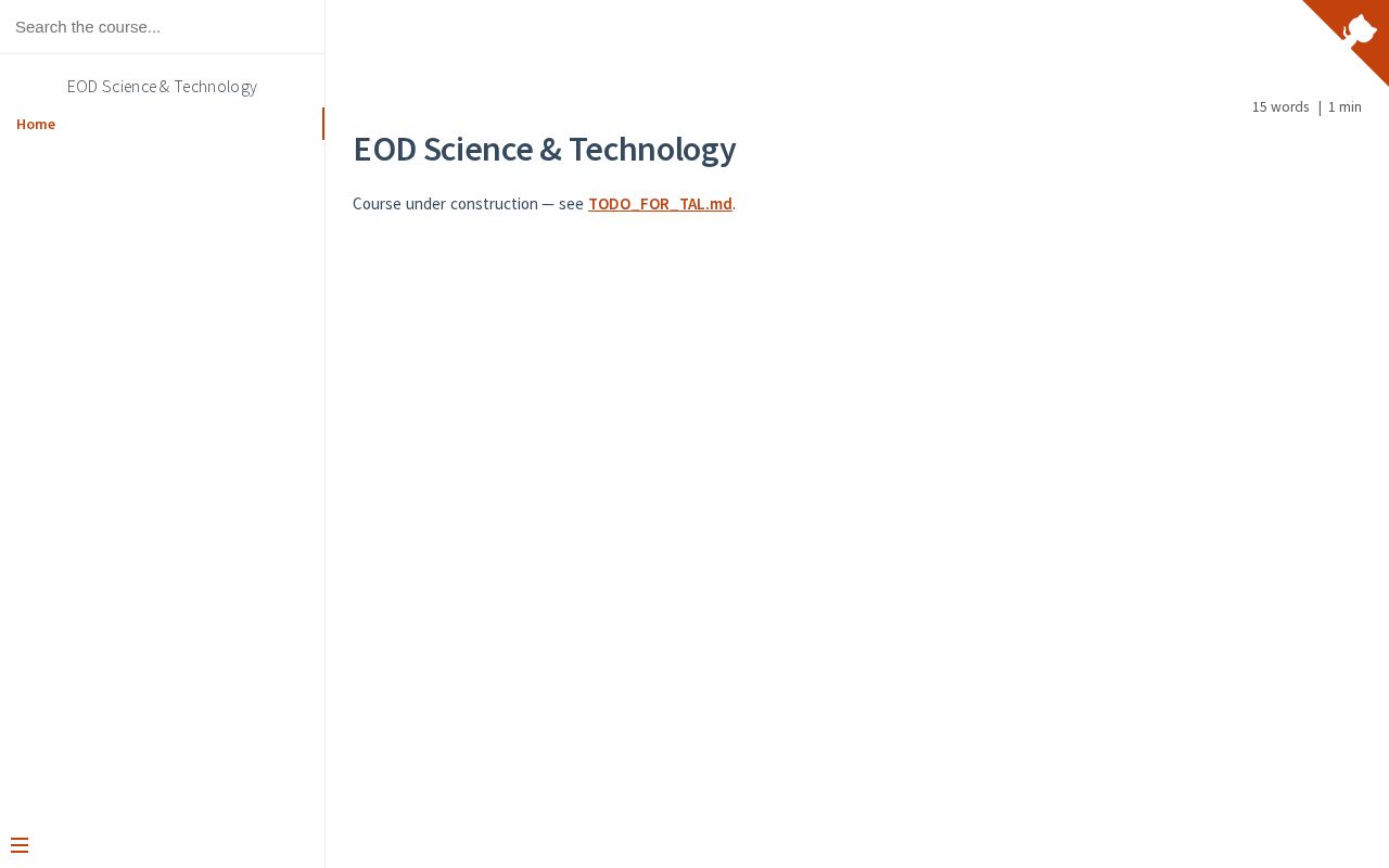 Preview of Eod Science Course