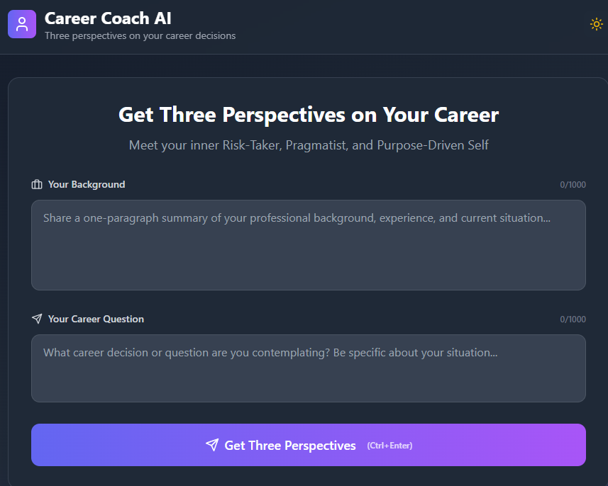 Preview of Career Coach AI