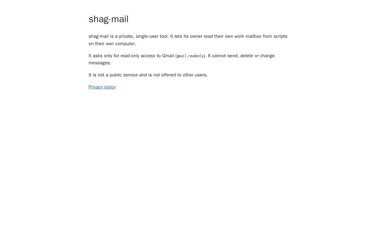 Preview of Shag Mail