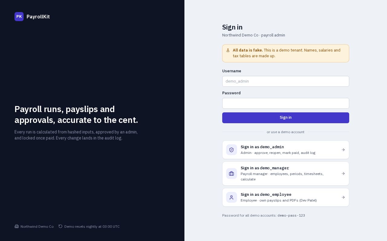 Preview of Payroll Kit Ui