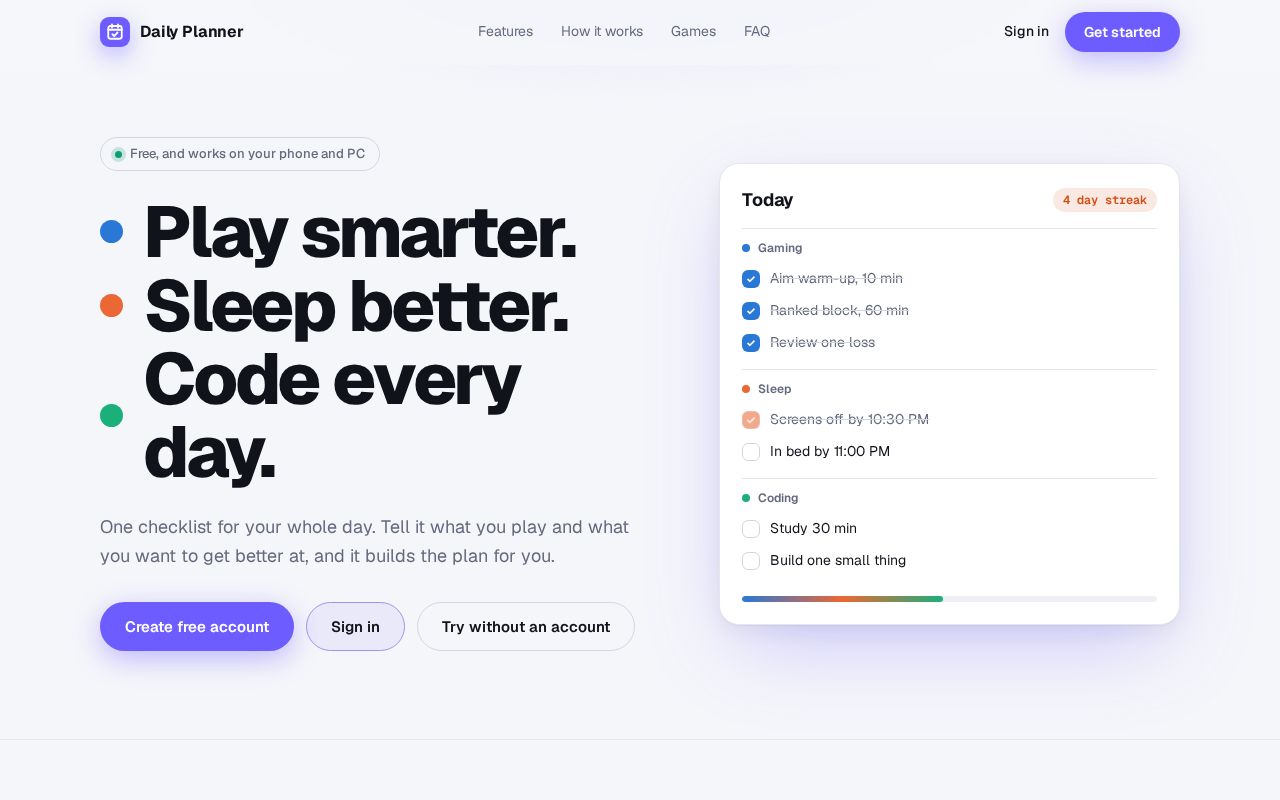 Preview of Daily Planner