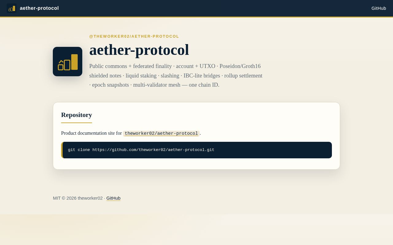 Preview of Aether Protocol