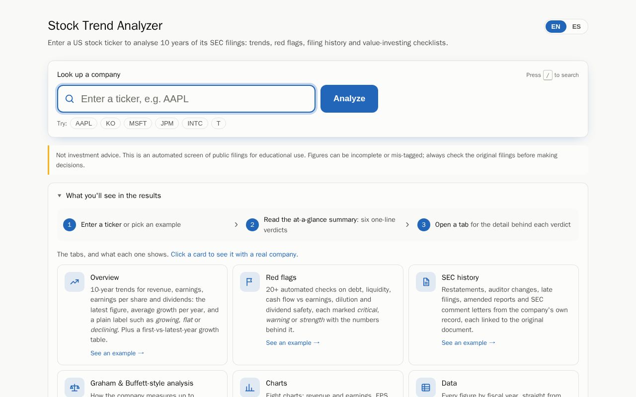 Preview of Stock Trend Analyzer