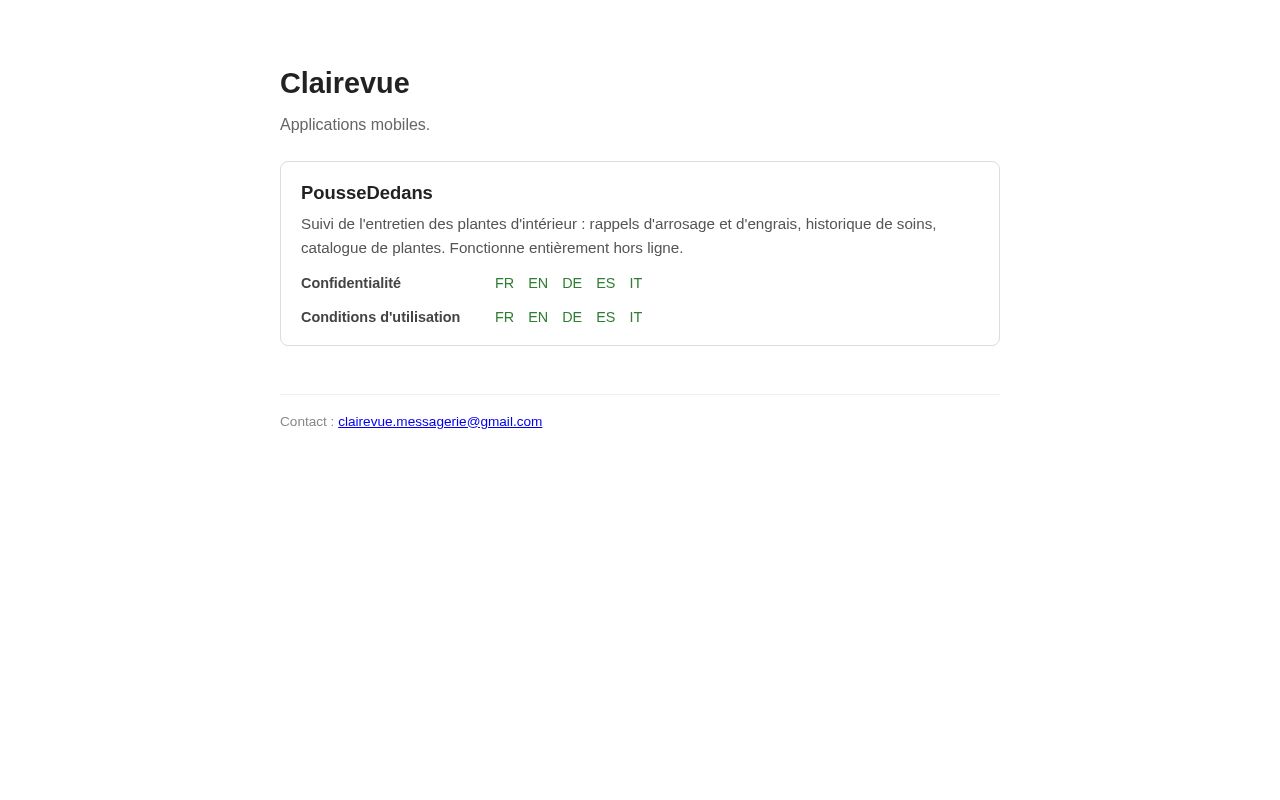 Preview of Clairevue App Github Io