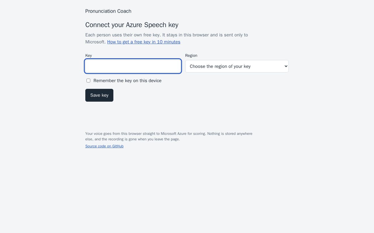 Preview of Azure Pronunciation Coach