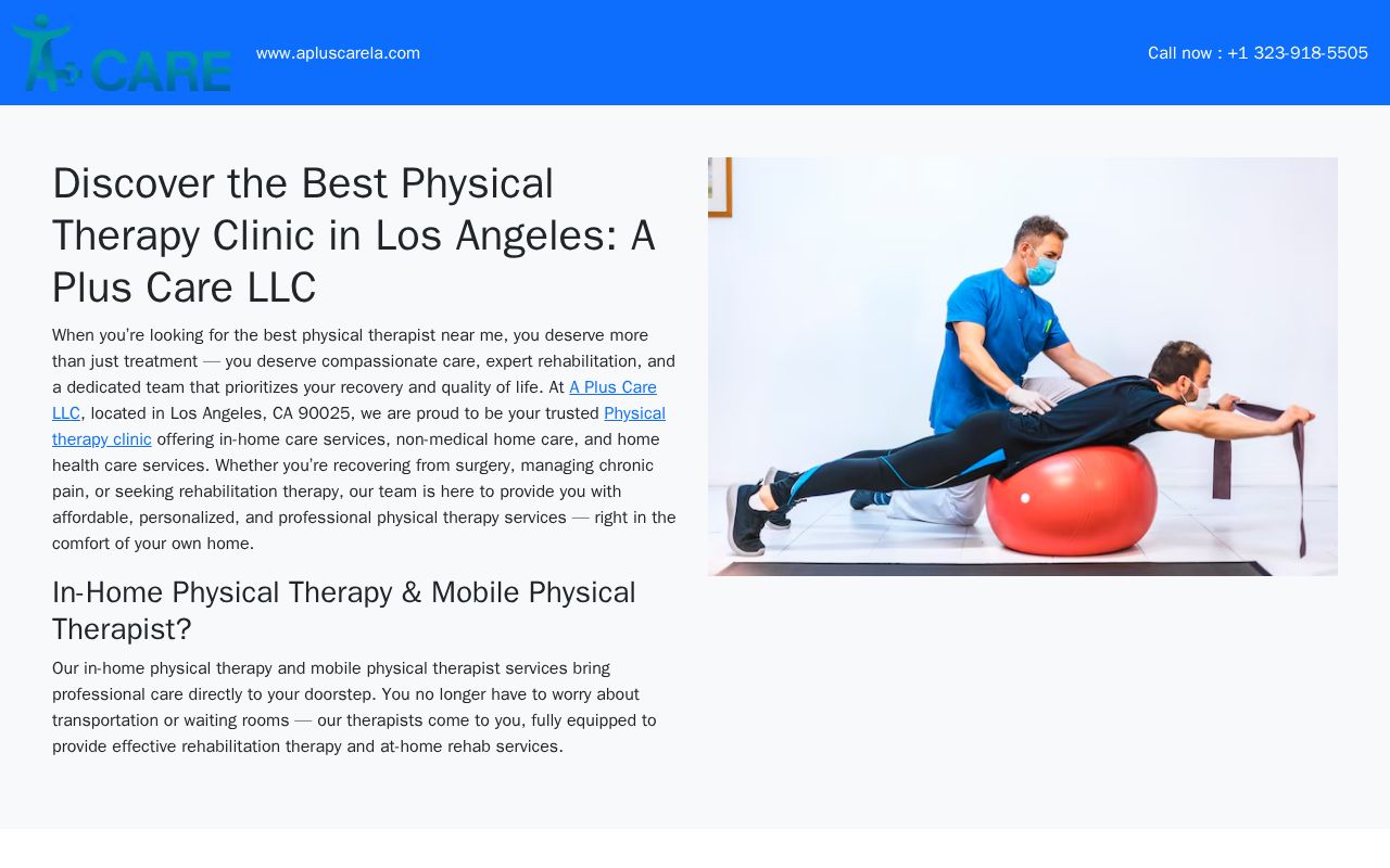 Preview of Discoverthebestphysicaltherapyclinicinlosangelesapluscar