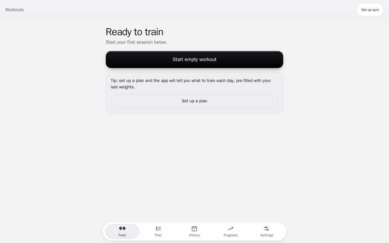 Preview of Workout Tracker