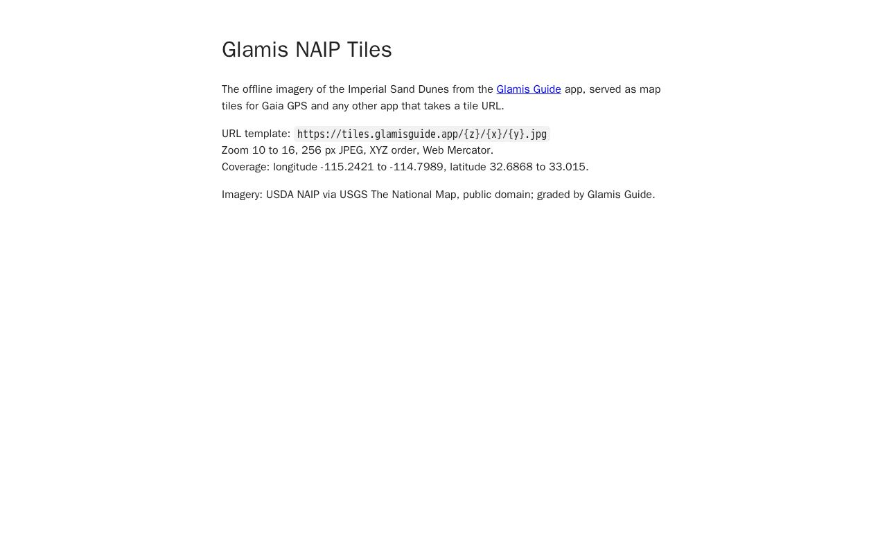 Preview of Glamis Guide Data