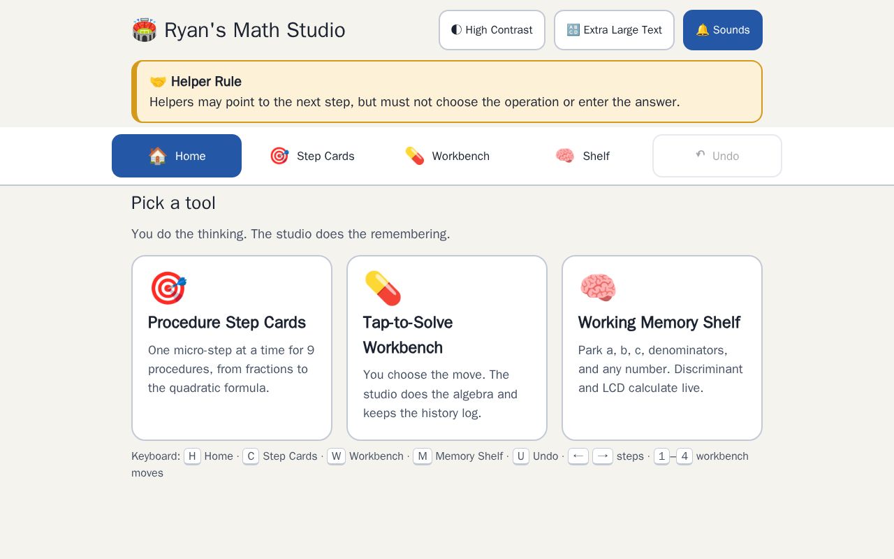 Preview of Math Step Cards