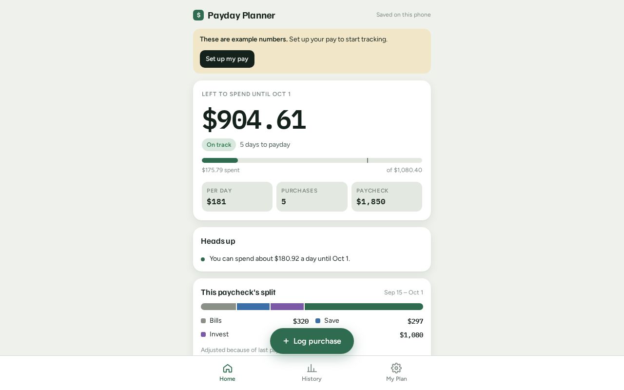 Preview of Payday Planner