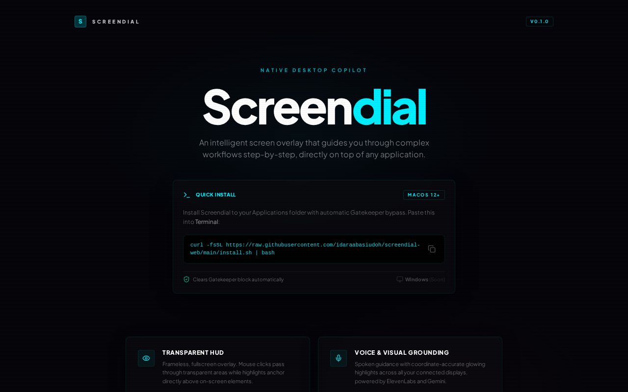Preview of Screendial Web