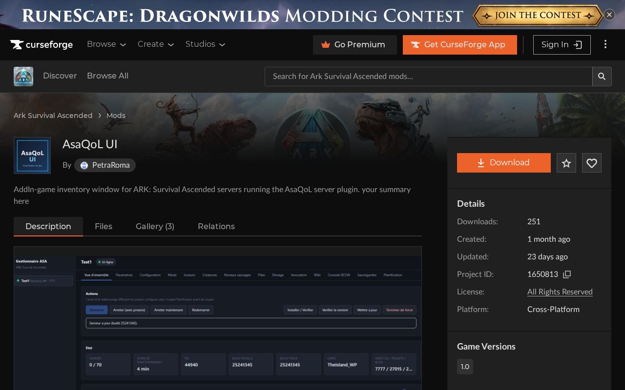 Preview of Ark Asa Qol