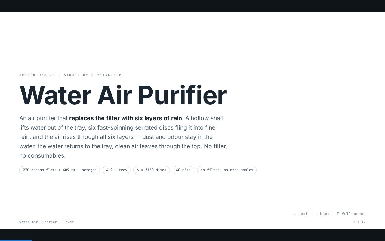 Preview of Water Air Purifier — senior design presentation