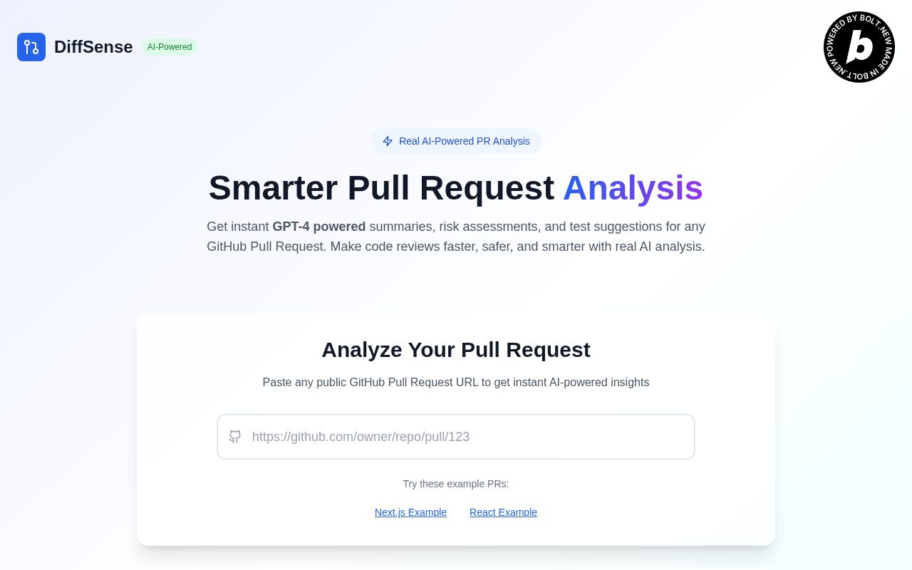Preview of Smart AI PR Review Tool - Instant Code & Risk Analysis
