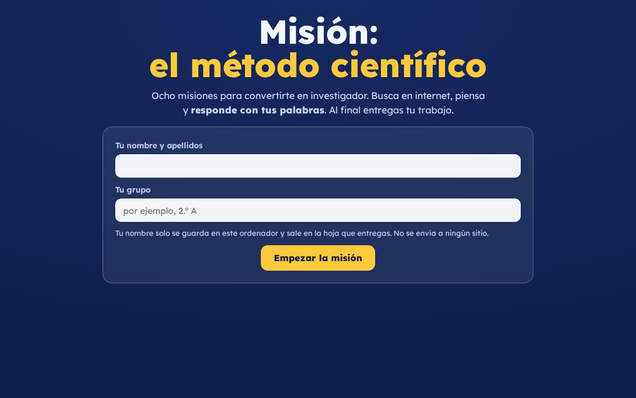 Preview of Mision Metodo Cientifico