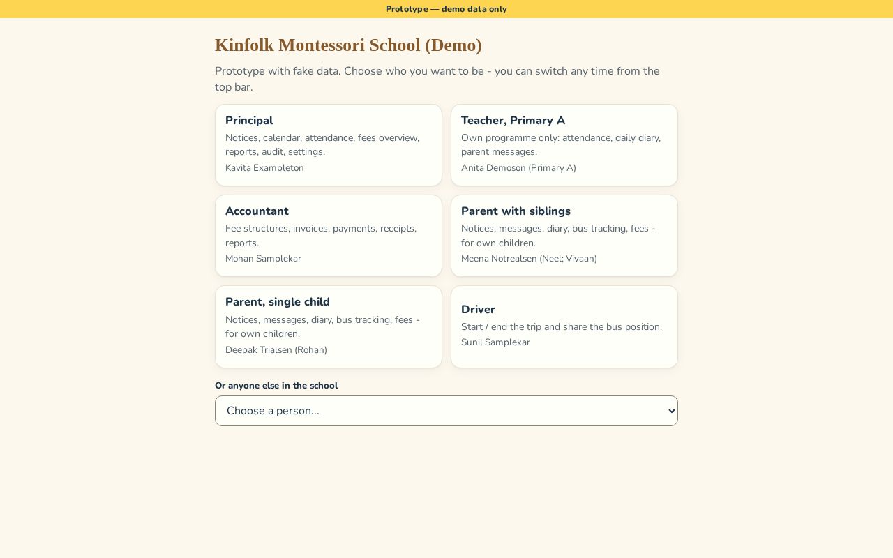 Preview of Kinfolk Montessori School (Demo)