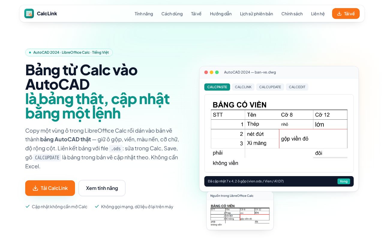 Preview of CalcLink