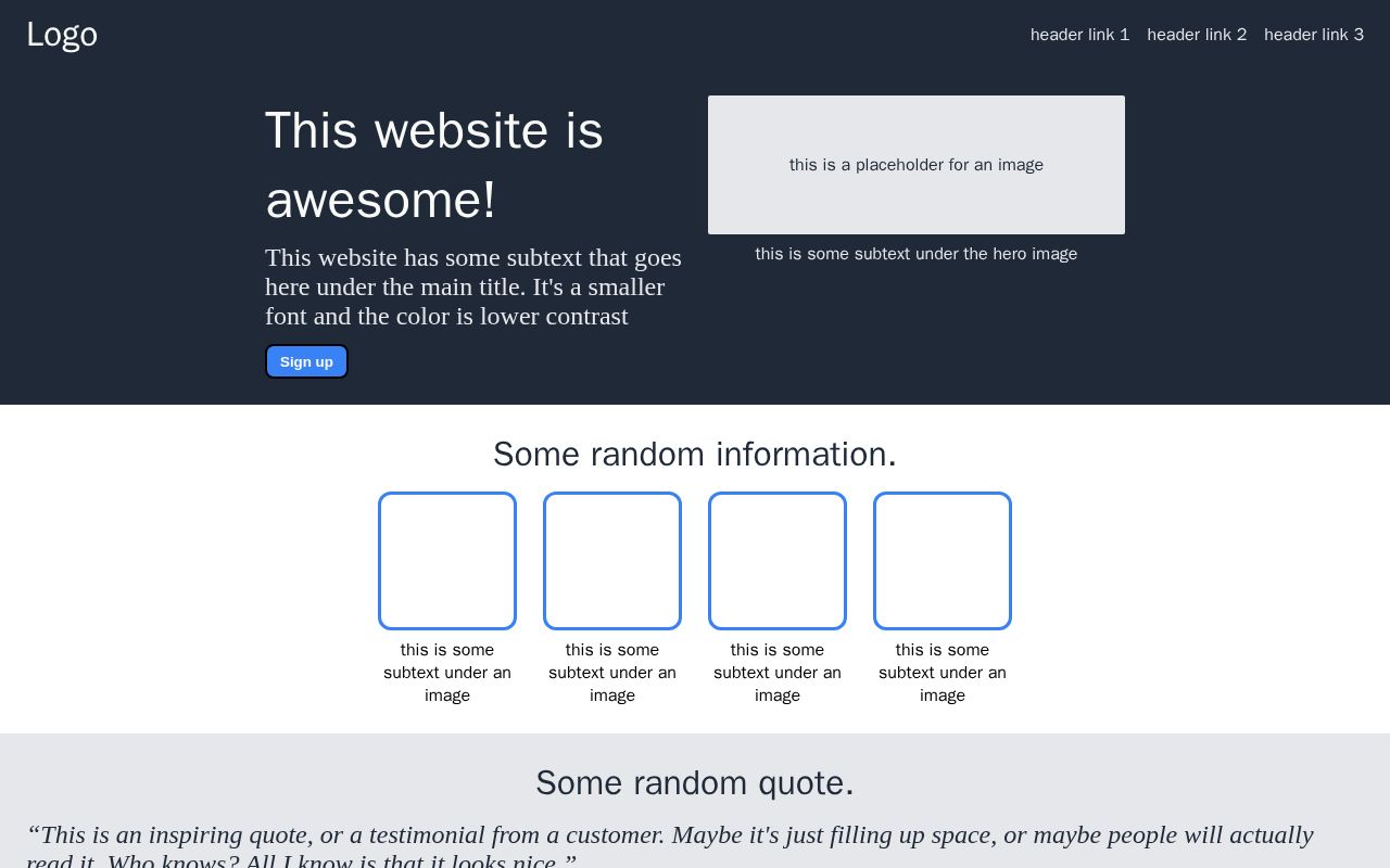 Preview of Odin Landing Page