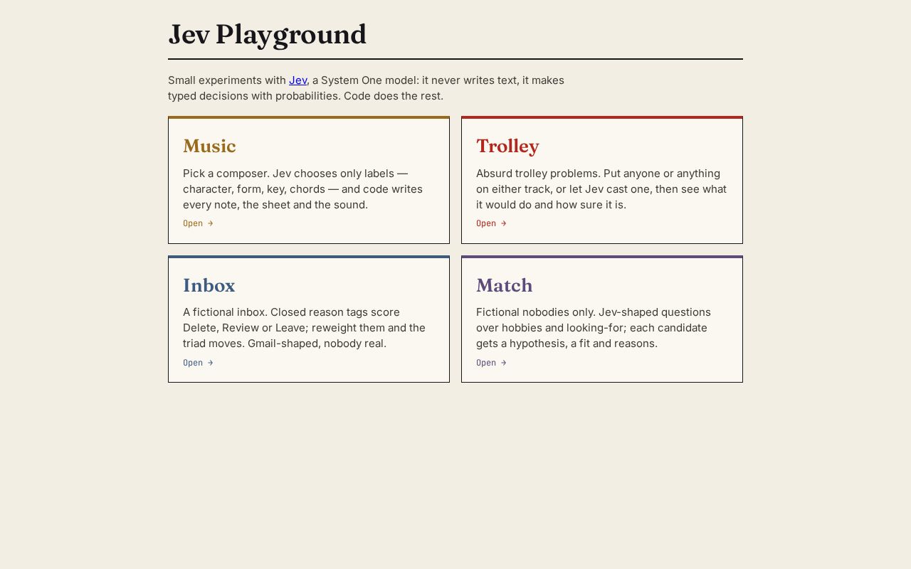 Preview of Jev Playground