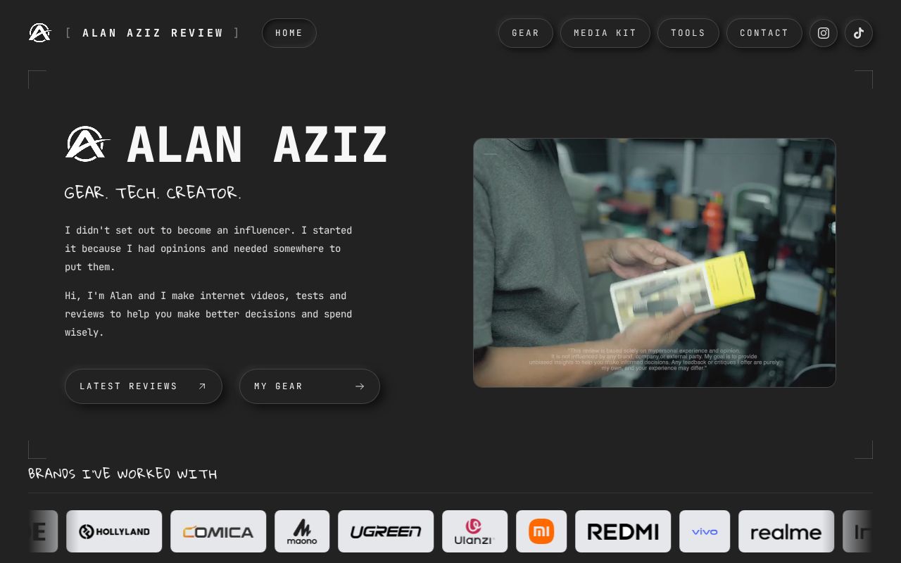 Preview of Personal site for Alan Aziz, served at alanaziz.com