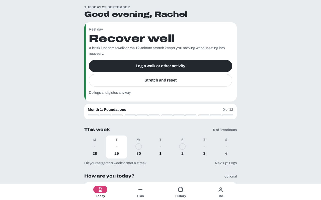 Preview of Rachels Workout