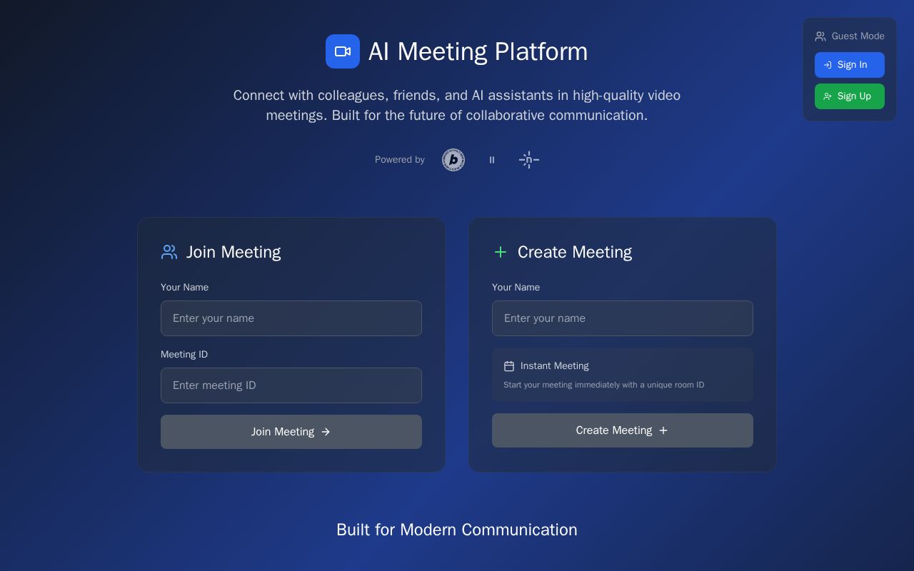 Preview of Video Conferencing with Conversational AI
