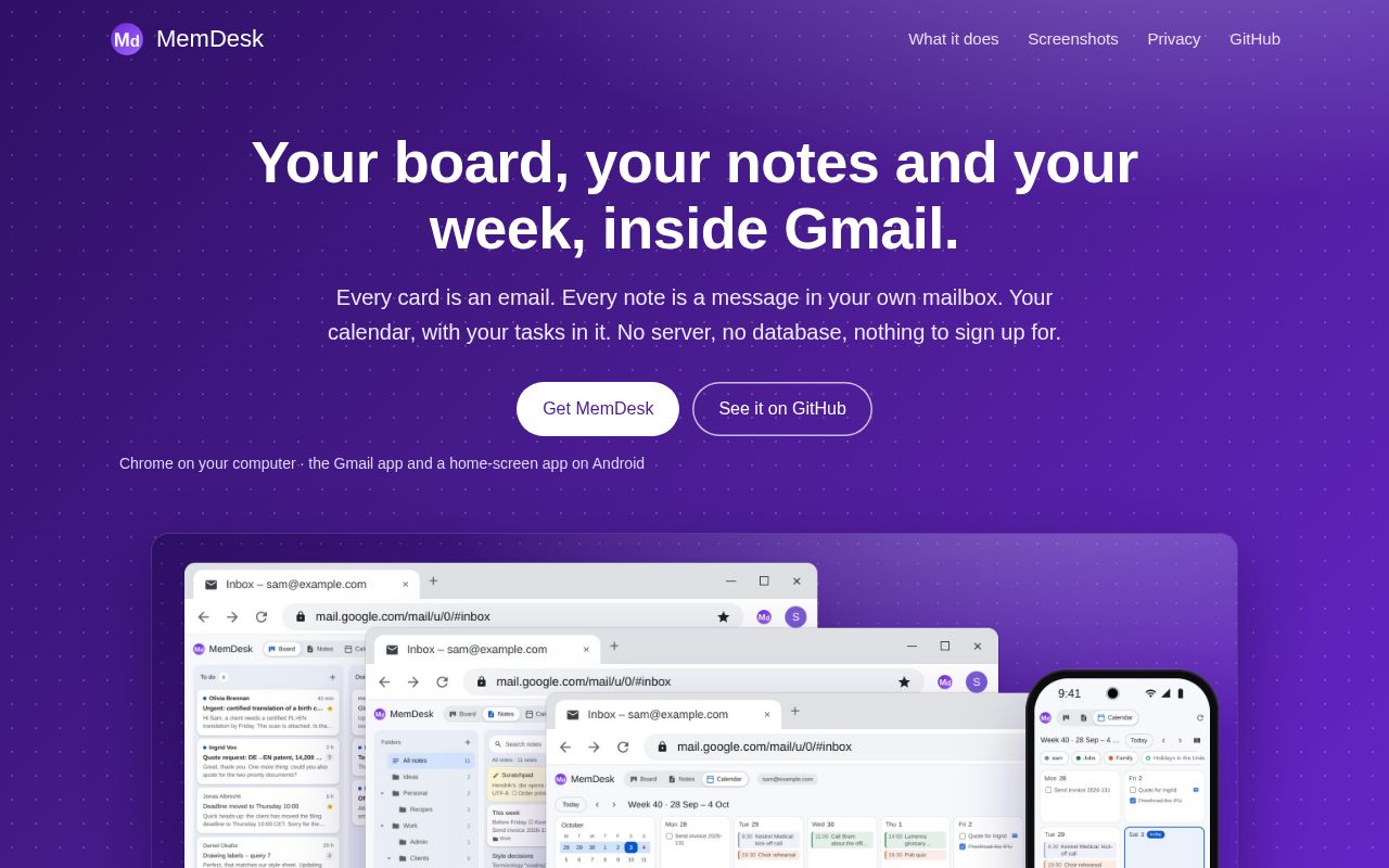 Preview of MemDesk