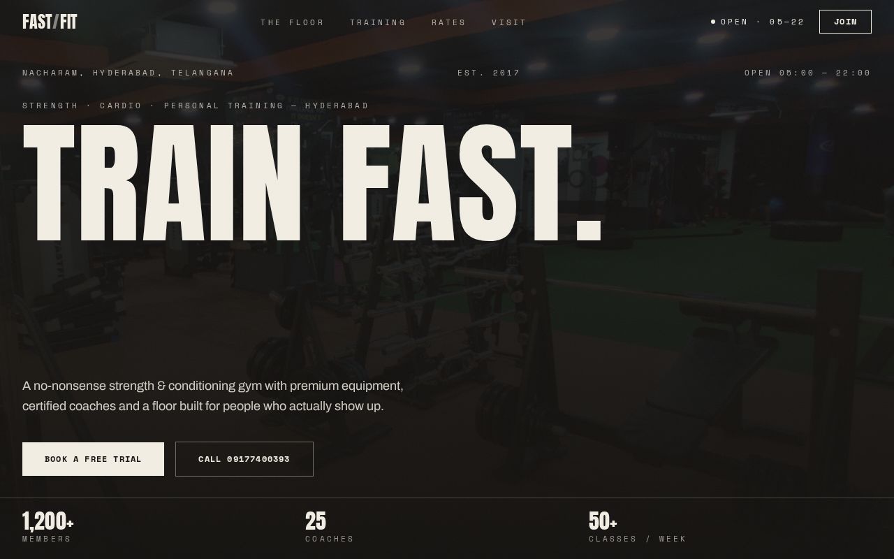 Preview of Fastfit Frontend