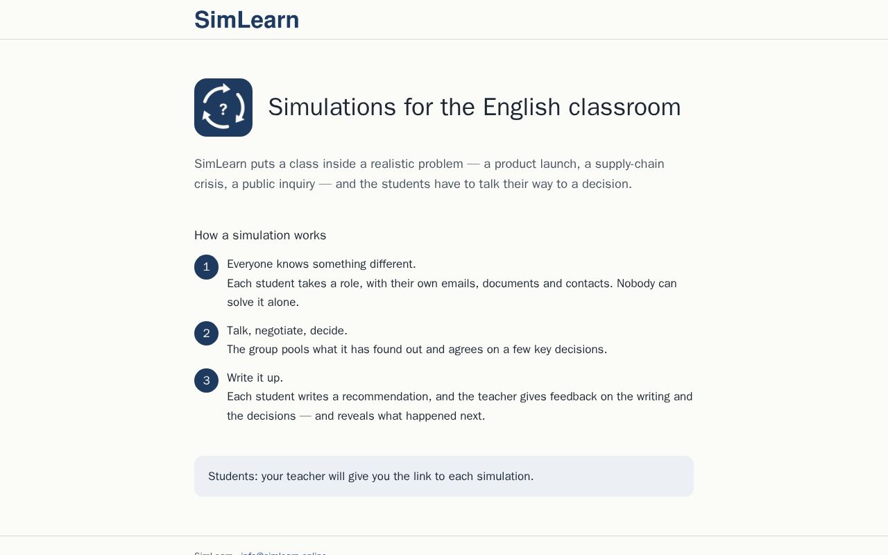 Preview of Simlearn Online